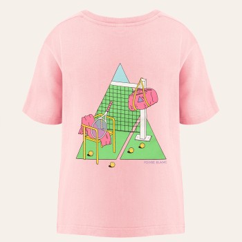 Girls cotton t-shirt tennis flamingo pink