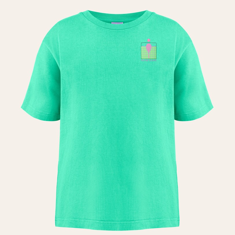 Girls cotton t-shirt tennis mint green