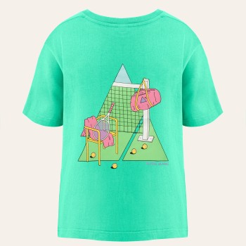 Girls cotton t-shirt tennis mint green