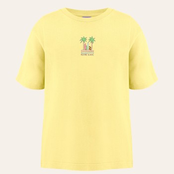 Girls cotton t-shirt van lemon yellow