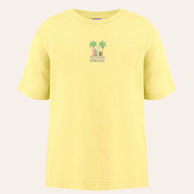 Girls cotton t-shirt van lemon yellow