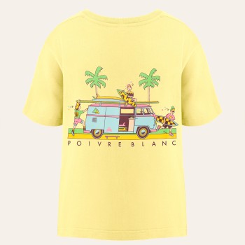 Girls cotton t-shirt van lemon yellow