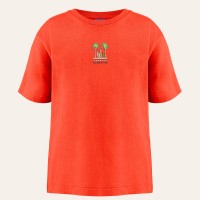 Girls cotton t-shirt van papaya orange