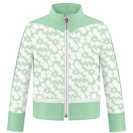 Girls stretch jacket flower green/green