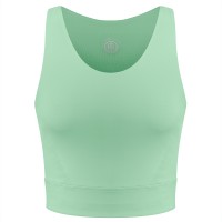 Womens crop top almond green