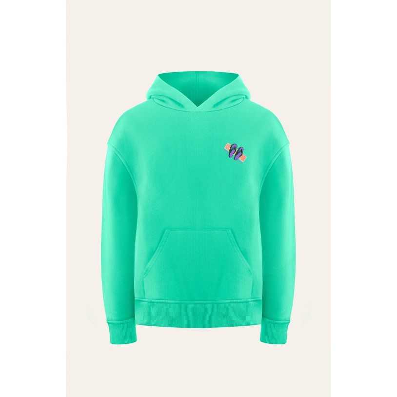 Womens hoodie flip flop mint