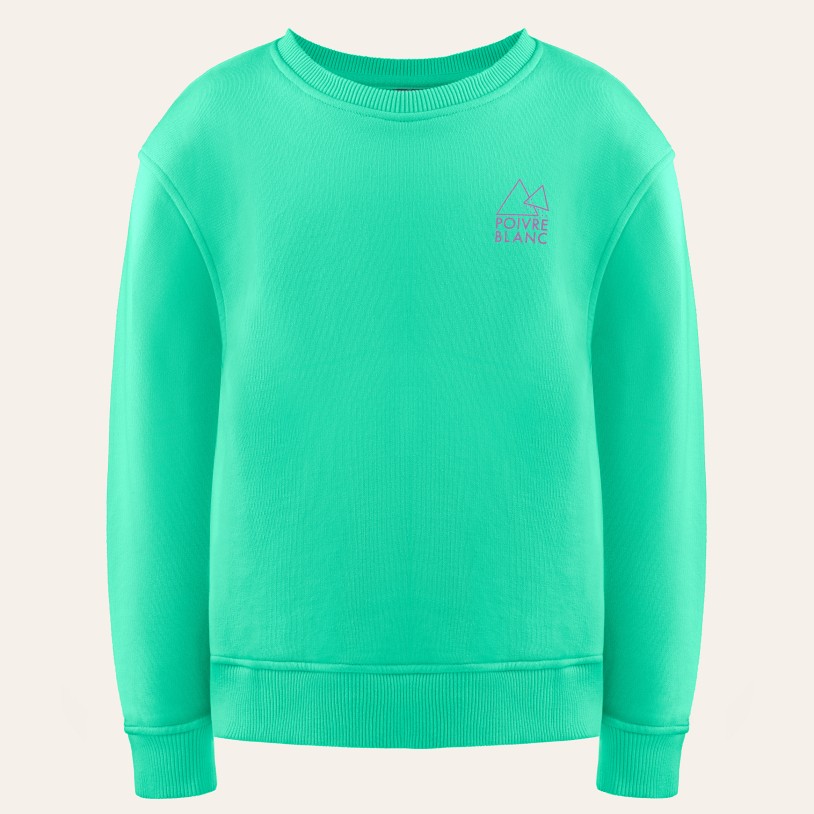 Womens cotton sweatshirt beach mint