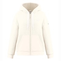 Womens sherpa hoody natural white