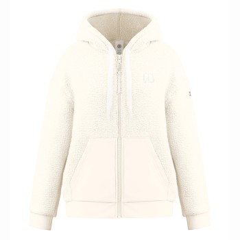 Womens sherpa hoody natural white