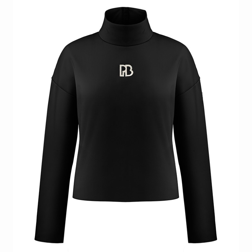 Womens neoprene pullover black