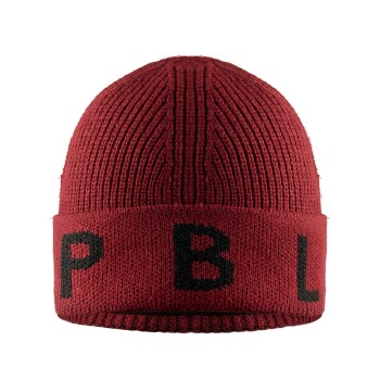 Girls knit beanie burgundy red