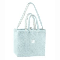 Fleece tote bag aloe blue