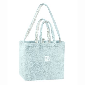 Fleece tote bag aloe blue