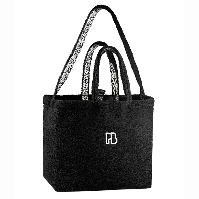 Fleece tote bag black