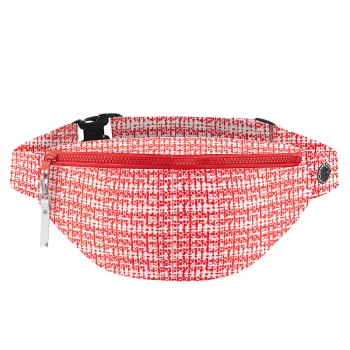 Waist bag tweed scarlet red