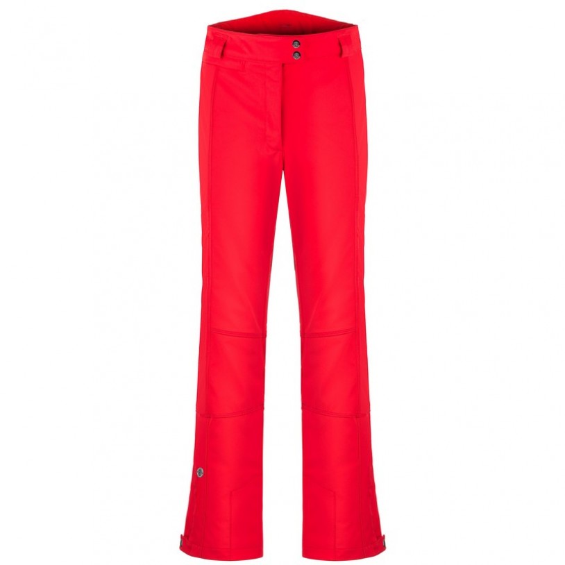 Womens stretch ski pants scarlet red