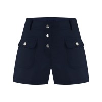 Womens blue cotton shorts