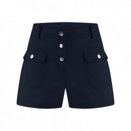 Womens blue cotton shorts