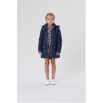 Girls blue quilted coat