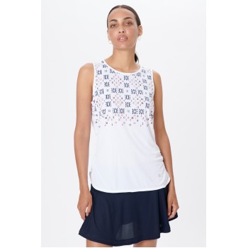 Womens tank fancy white/oxford blue