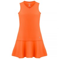 Womens eco light indigo orange dress (recycled)