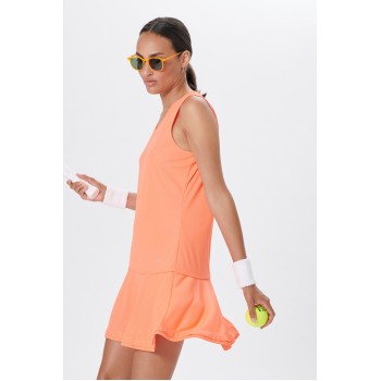 Womens eco light indigo orange dress (recycled)