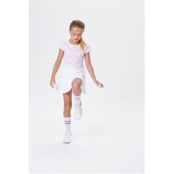 Girls eco light fancy white/lady pink t-shirt