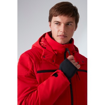 Mens ski jacket scarlet red