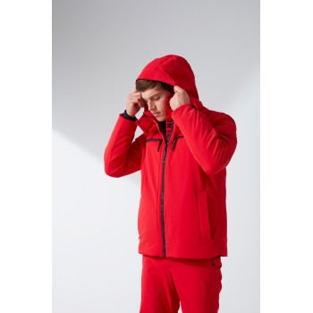 Mens ski jacket scarlet red