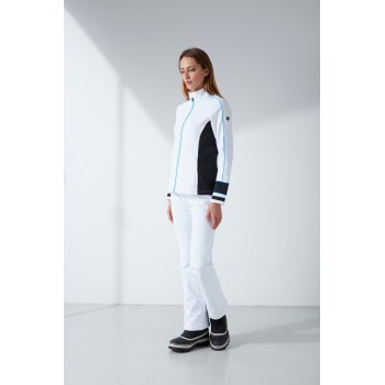 Womens stretch fleece jacket multico white