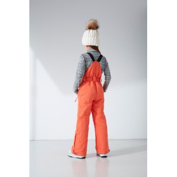 Girls ski pants puffin orange