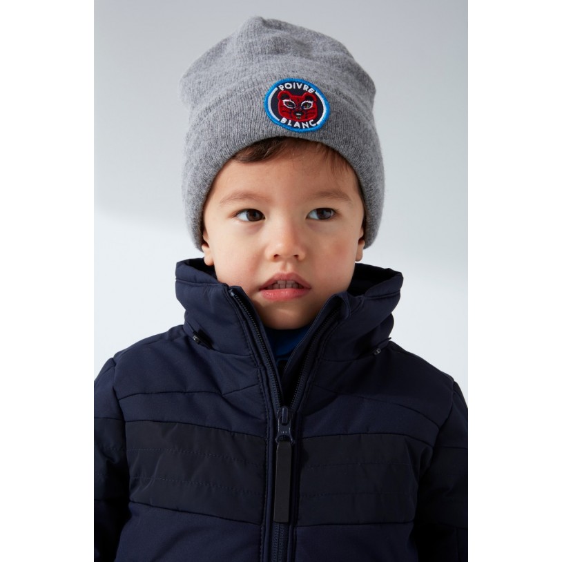 Boys knited hat grey melange