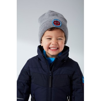 Boys knited hat grey melange