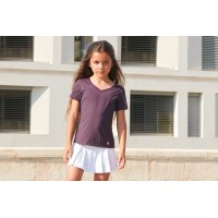 Girls stretch t-shirt mulberry purple