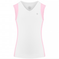 Girls tank top white/palm pink