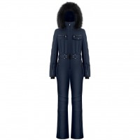 Womens overall gothic blue with fake fur