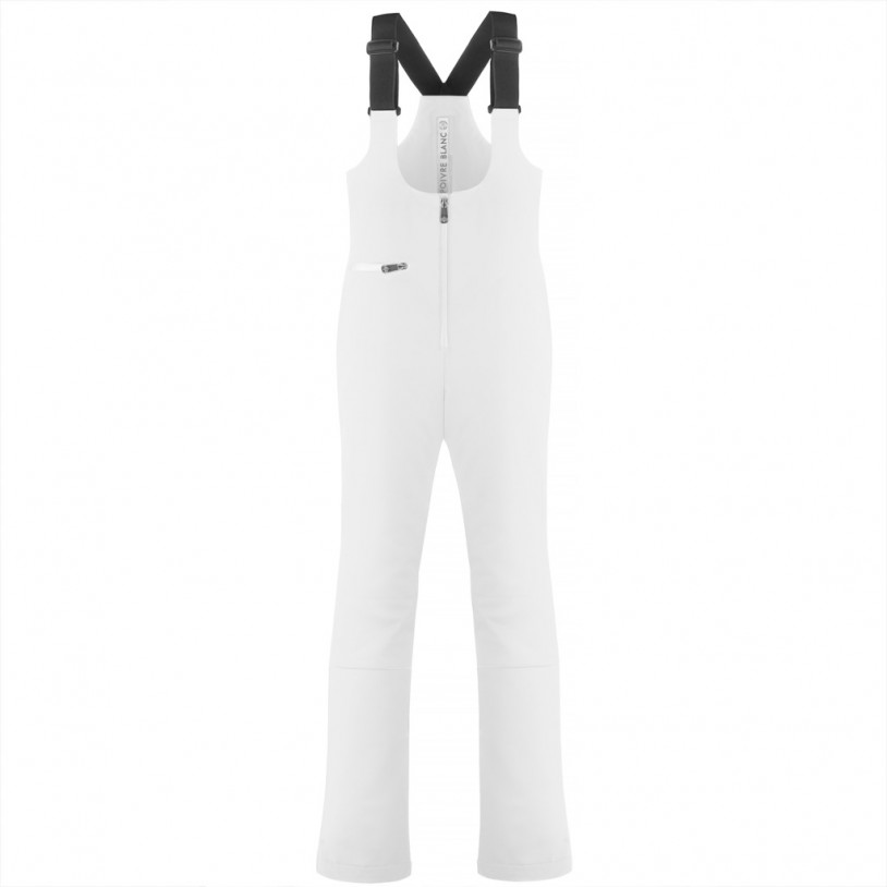 Womens stretch bib pants white