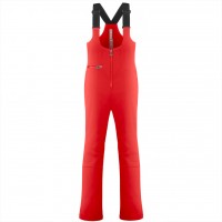 Womens stretch bib pants scarlet red