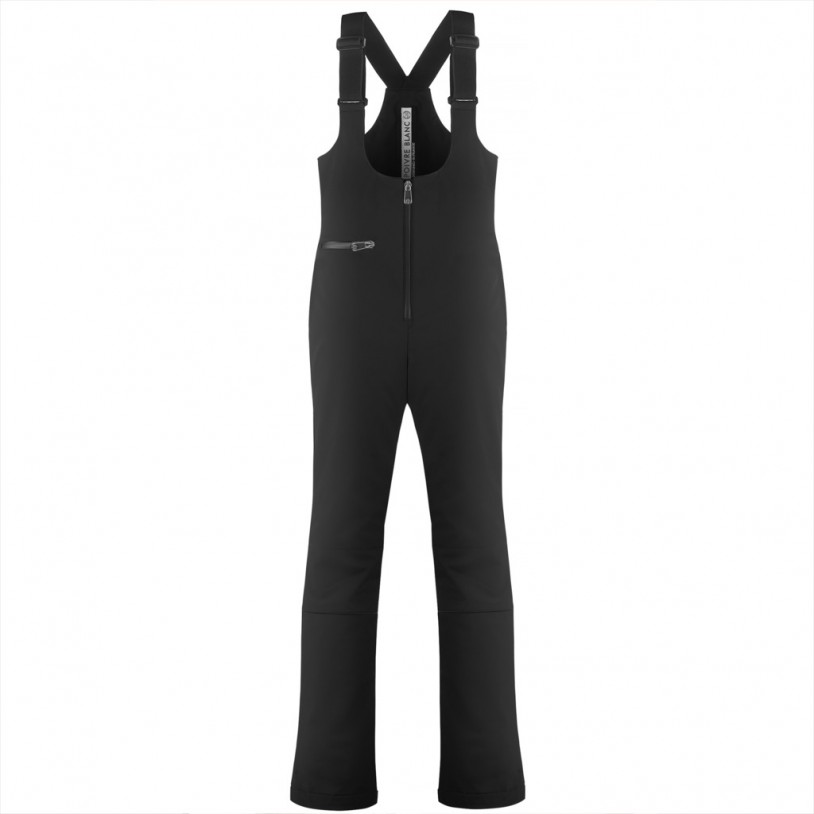 Womens stretch bib pants black