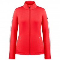 Womens stretch fleece jacket scarlet red