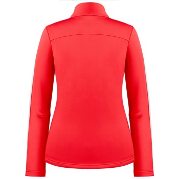 Womens stretch fleece jacket scarlet red