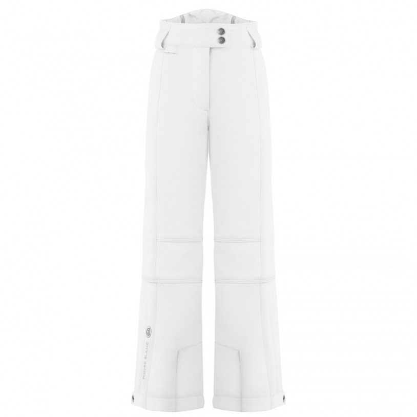 Girls stretch ski pants white