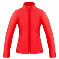 Girls micro fleece jacket scarlet red