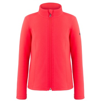 Girls fleece jacket sherpa techno red