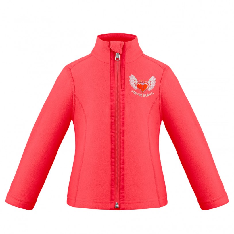 Girls micro fleece jacket techno red