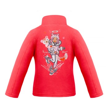 Girls micro fleece jacket techno red