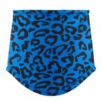 Fleece turtle neck leopard king blue