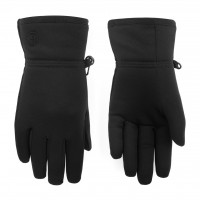 Boys stretch fleece gloves black