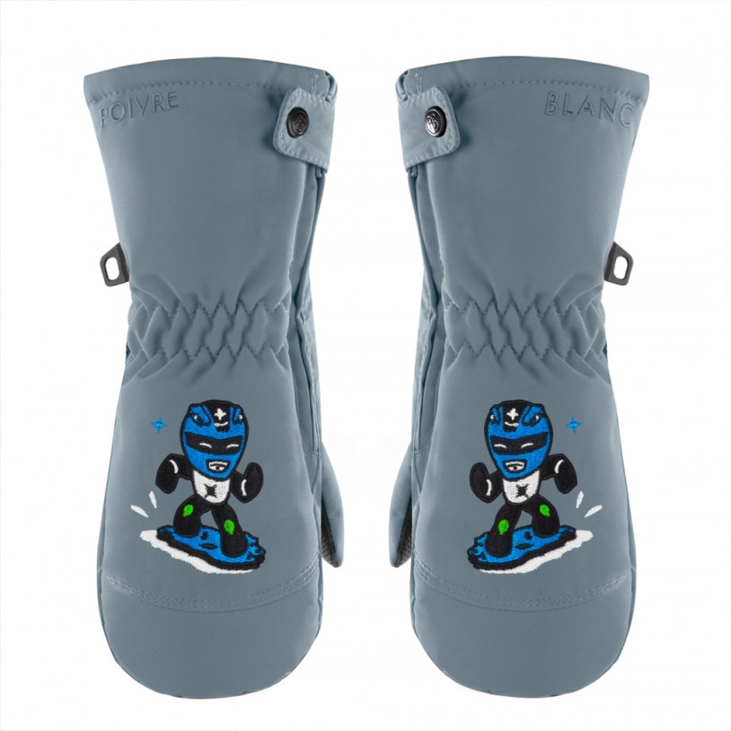 Boys ski mittens thunder grey