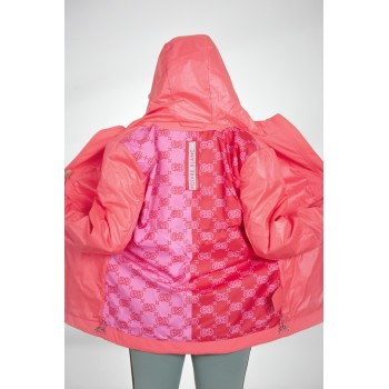 Womens rain jacket electro orange